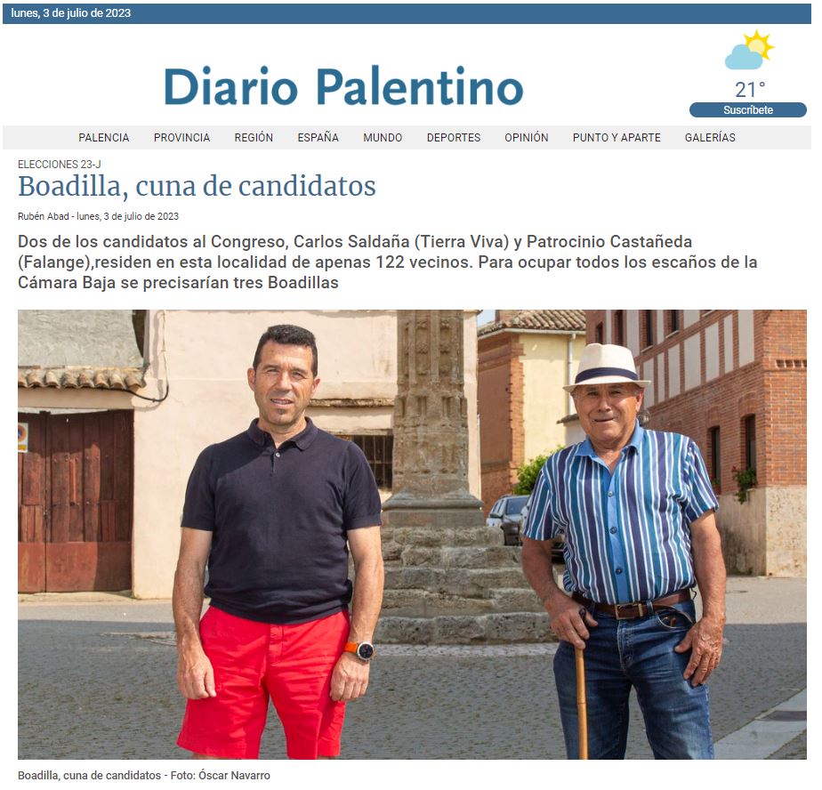 Carlos Saldaña, candidato al Congreso por Palencia Tierra Viva